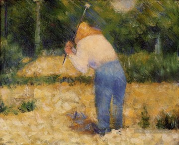 Georges Seurat œuvres - la coupe de pierre 1882